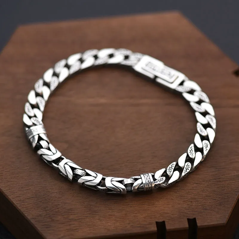 UZIID 925 Sterling Silver Bracelets Men's-5