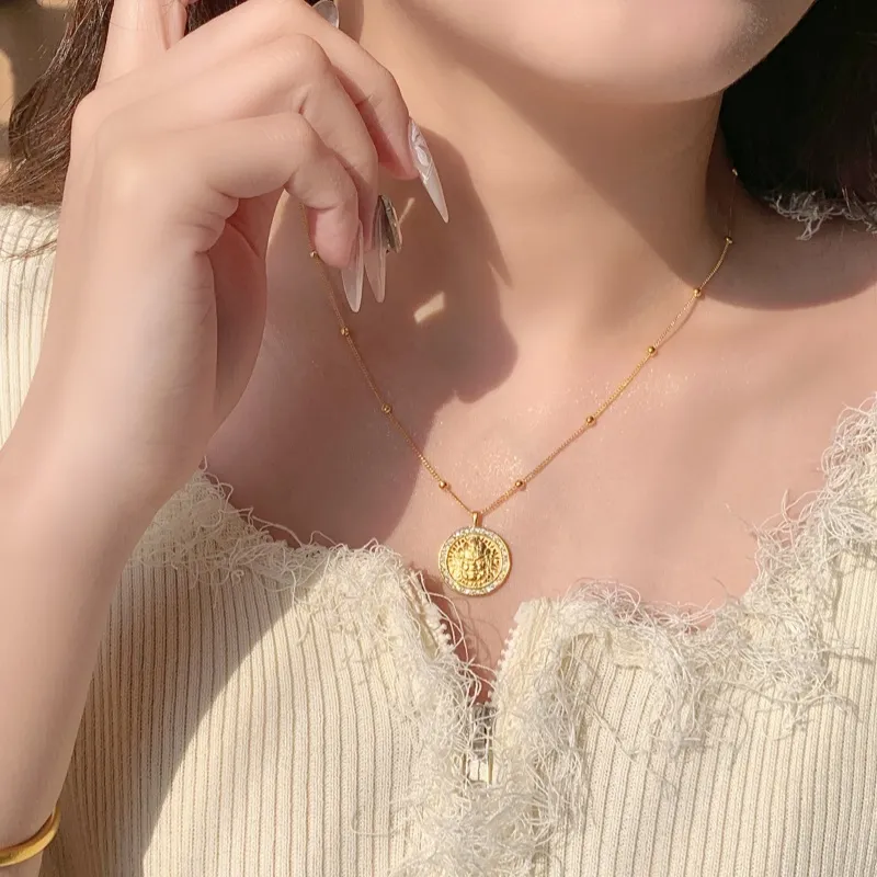 UZIID S 990 Silver Necklaces Women's Gold-5