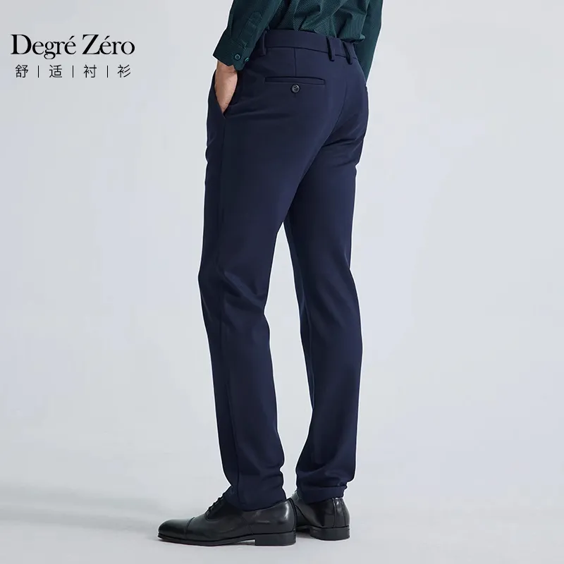 DEGRE ZERO Casual Pants Men's Navy Blue-4