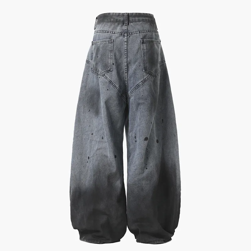 TH FABRICATE Jeans Women's Ink Splatter Blue-1