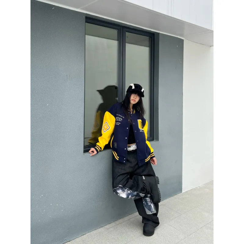 TH FABRICATE Puffer Jacket Unisex Navy Blue-4