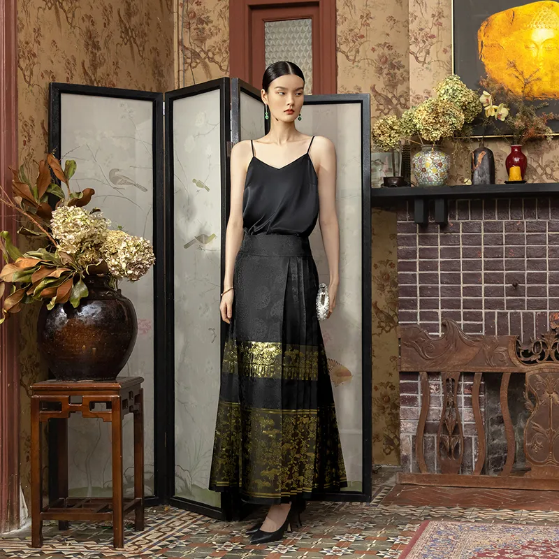 A LIFE ON THE LEFT Casual Long Skirt Women's-35