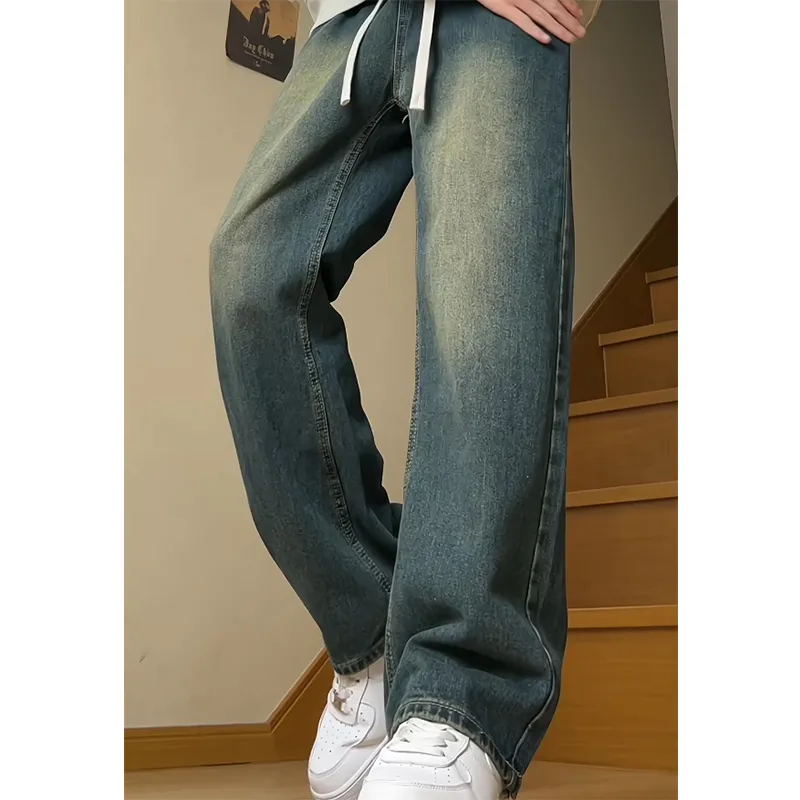 GOODHENLCE Jeans Unisex Blue-5