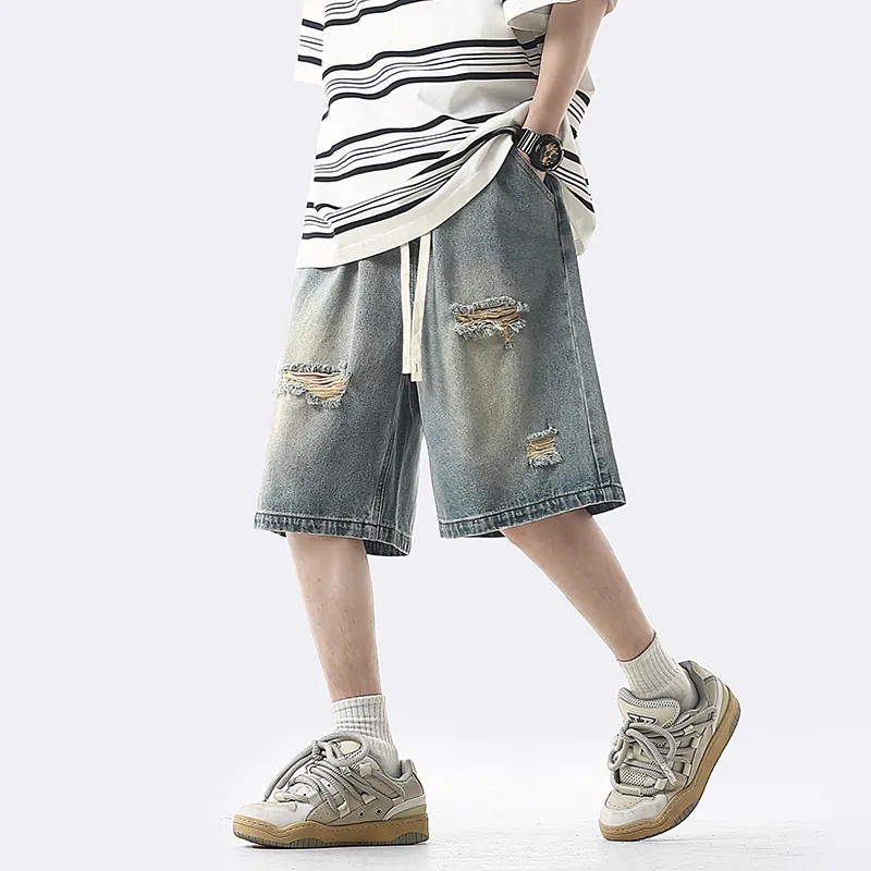 GOODHENLCE Denim Shorts Unisex-18