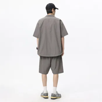 American Basic Cardigan Design Niche Trendy Gorpcore Plus Size Workwear Shirt Matching Set Unisex