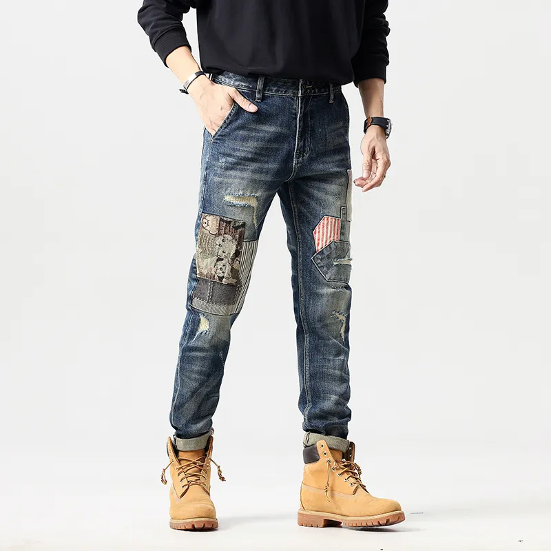 GOODHENLCE Jeans Unisex Blue-1