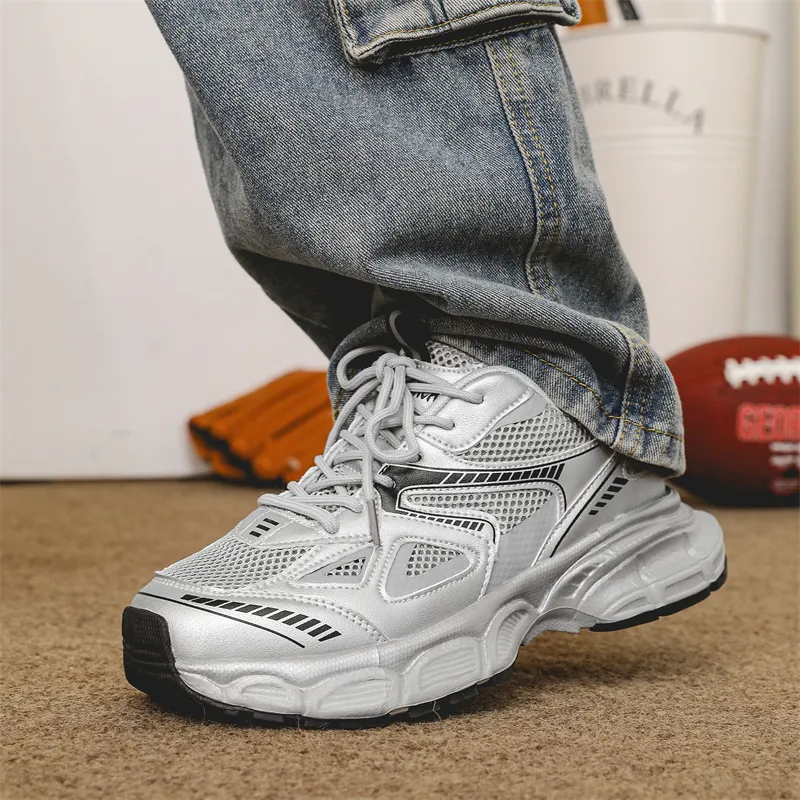 Cushioning, Abrasion Resistant, Breathable, Balance, Height Increasing Low Top Chunky Sneakers Unisex-3