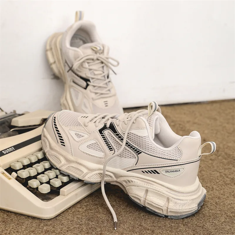 Cushioning, Abrasion Resistant, Breathable, Balance, Height Increasing Low Top Chunky Sneakers Unisex-6