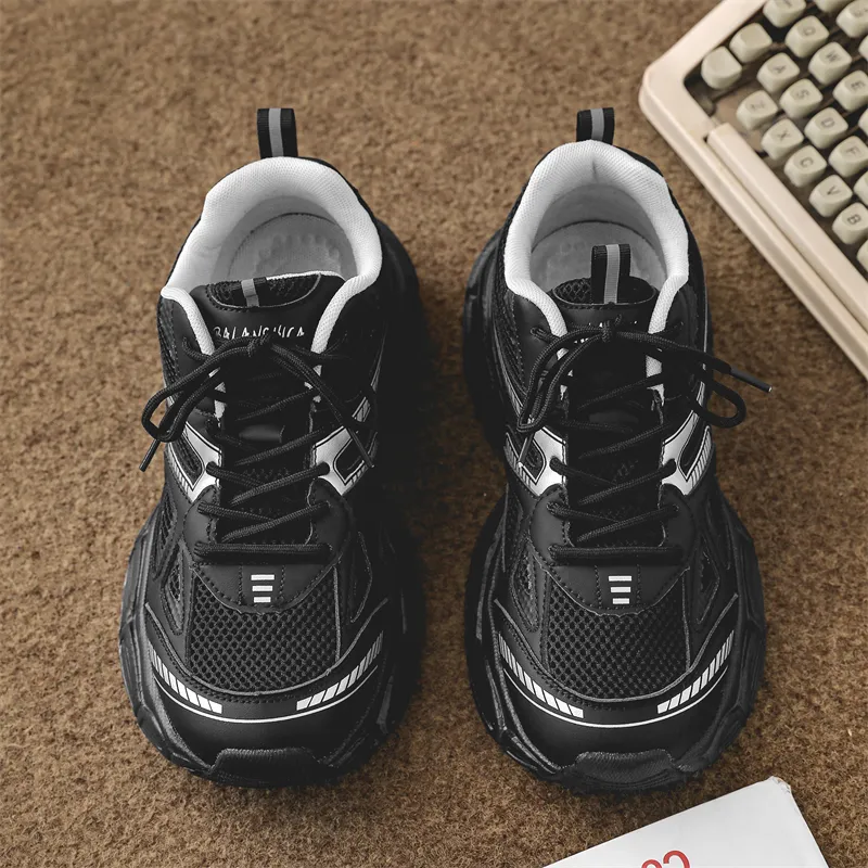 Cushioning, Abrasion Resistant, Breathable, Balance, Height Increasing Low Top Chunky Sneakers Unisex-10