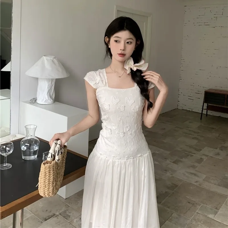 MISSHONEY MH Short Sleeved Dress Women's White-4