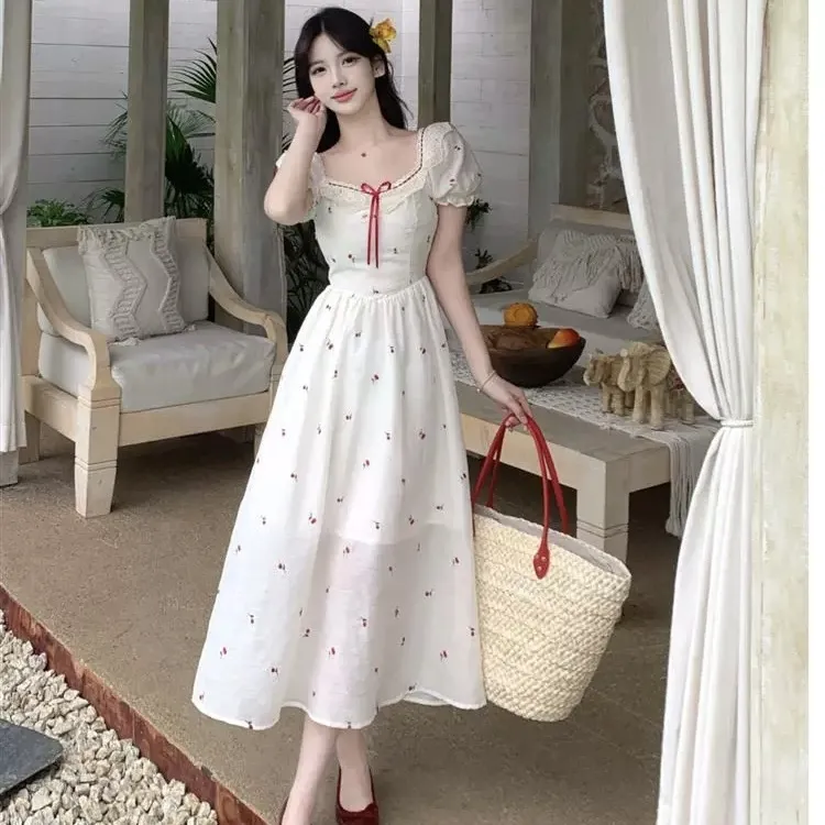 MISSHONEY MH Short Sleeved Dress Women's White-4