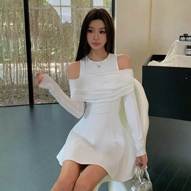 MISSHONEY MH Long Sleeved Dress Women's White-5