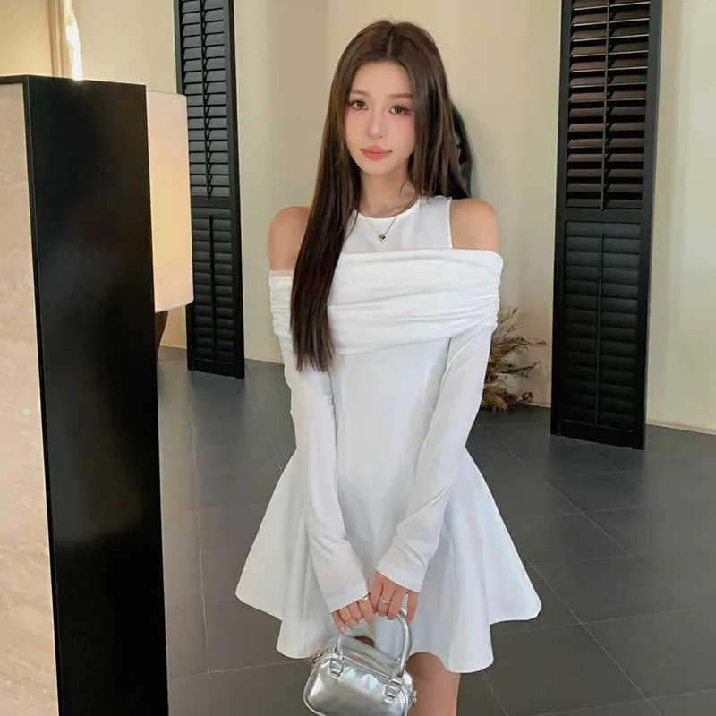 MISSHONEY MH Long Sleeved Dress Women's White-4