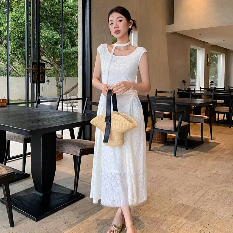 MISSHONEY MH Short Sleeved Dress Women's White-5