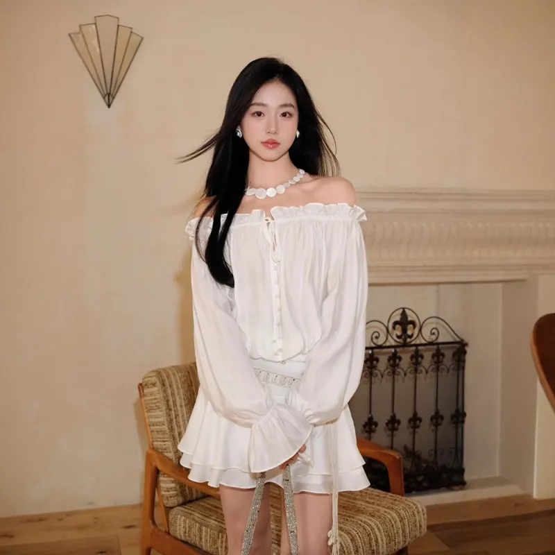 MISSHONEY MH Long Sleeved Dress Women's White-4