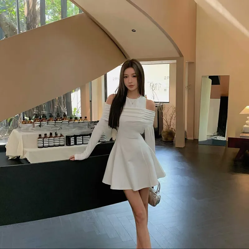 MISSHONEY MH Long Sleeved Dress Women's White-3