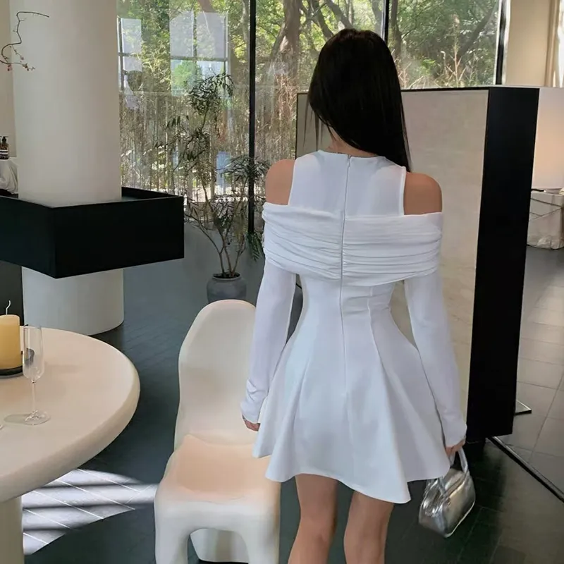 MISSHONEY MH Long Sleeved Dress Women's White-2