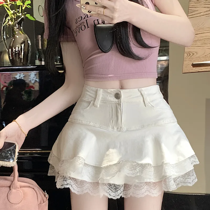 MISSHONEY MH Denim Short Skirts Women's-9