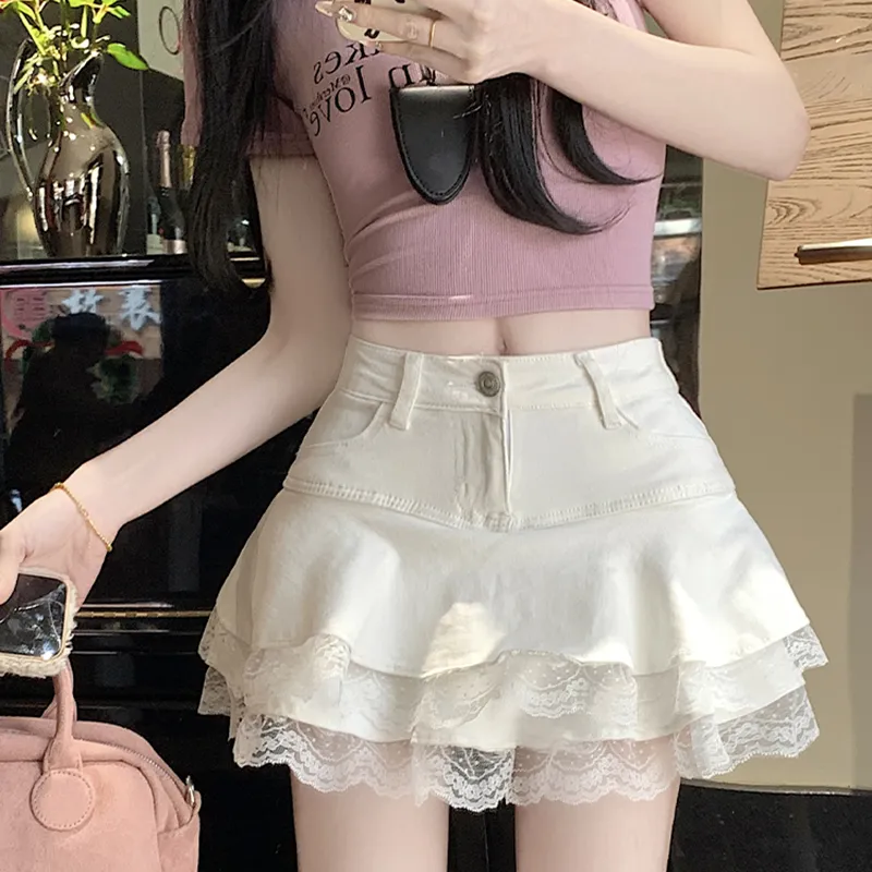 MISSHONEY MH Denim Short Skirts Women's-8