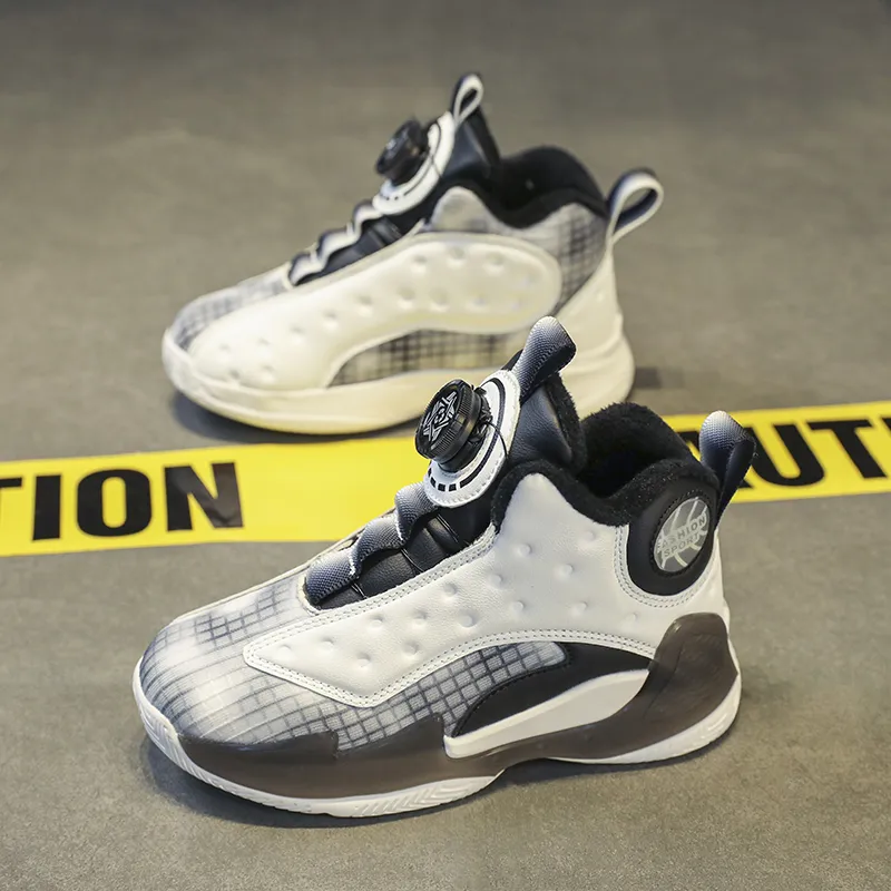 FIRS Kids Children's Basketball Shoes White Black Kids'-3