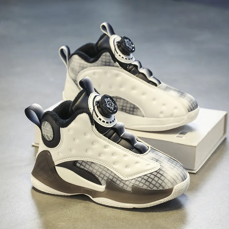 FIRS Kids Children's Basketball Shoes White Black Kids'-4