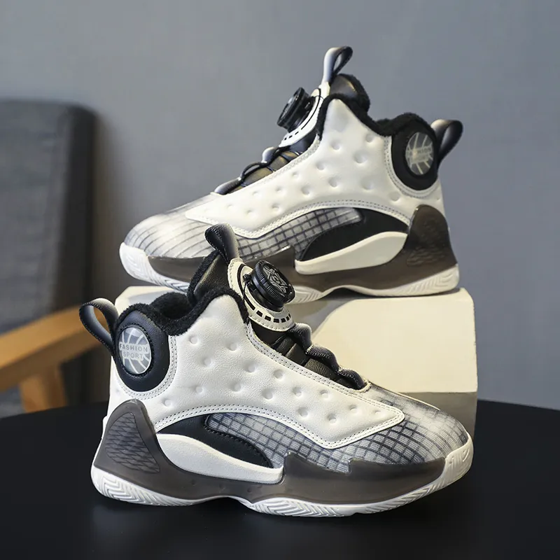FIRS Kids Children's Basketball Shoes White Black Kids'-1