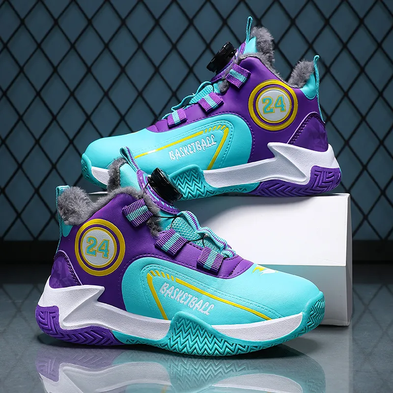 FIRS Kids Slip Resistant Water Resistant High Top Children's Basketball Shoes Kids'-9