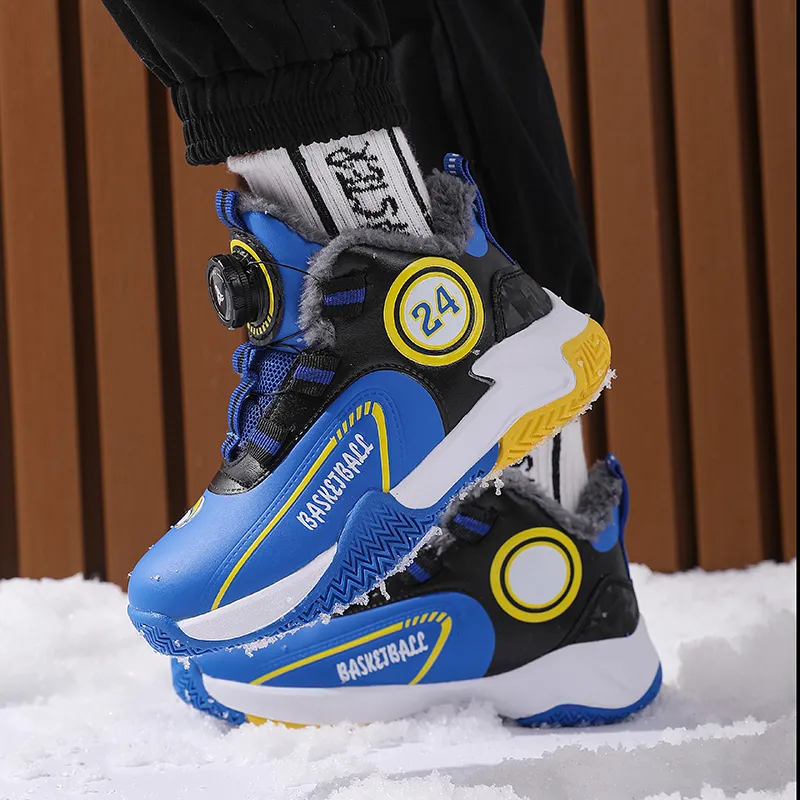 FIRS Kids Slip Resistant Water Resistant High Top Children's Basketball Shoes Kids'-2