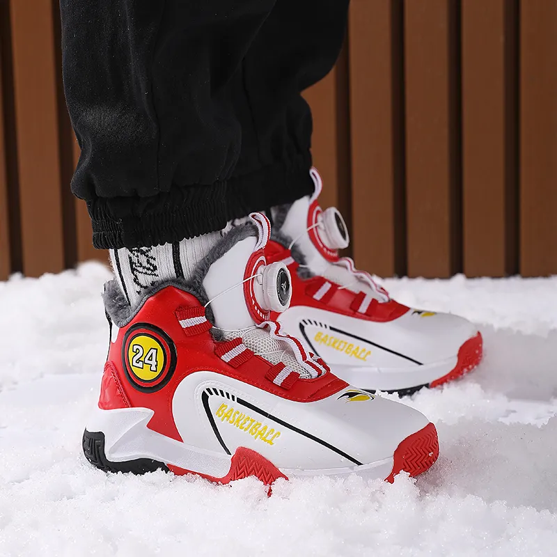 FIRS Kids Slip Resistant Water Resistant High Top Children's Basketball Shoes Kids'-7