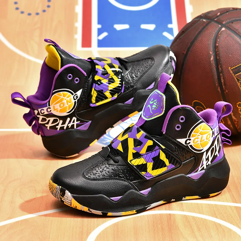 FIRS Kids Cushioning, Abrasion Resistant, And Resilient Properties Children's Basketball Shoes Teenagers-14
