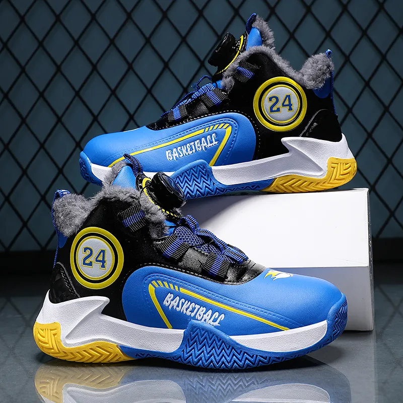 FIRS Kids Slip Resistant Water Resistant High Top Children's Basketball Shoes Kids'-1