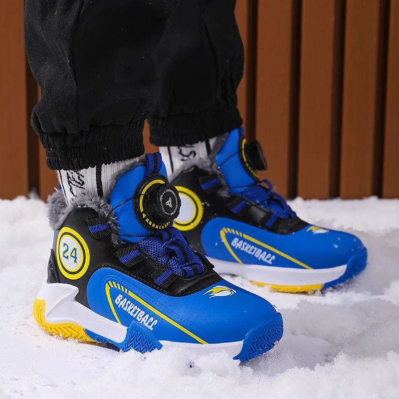 FIRS Kids Slip Resistant Water Resistant High Top Children's Basketball Shoes Kids'-3