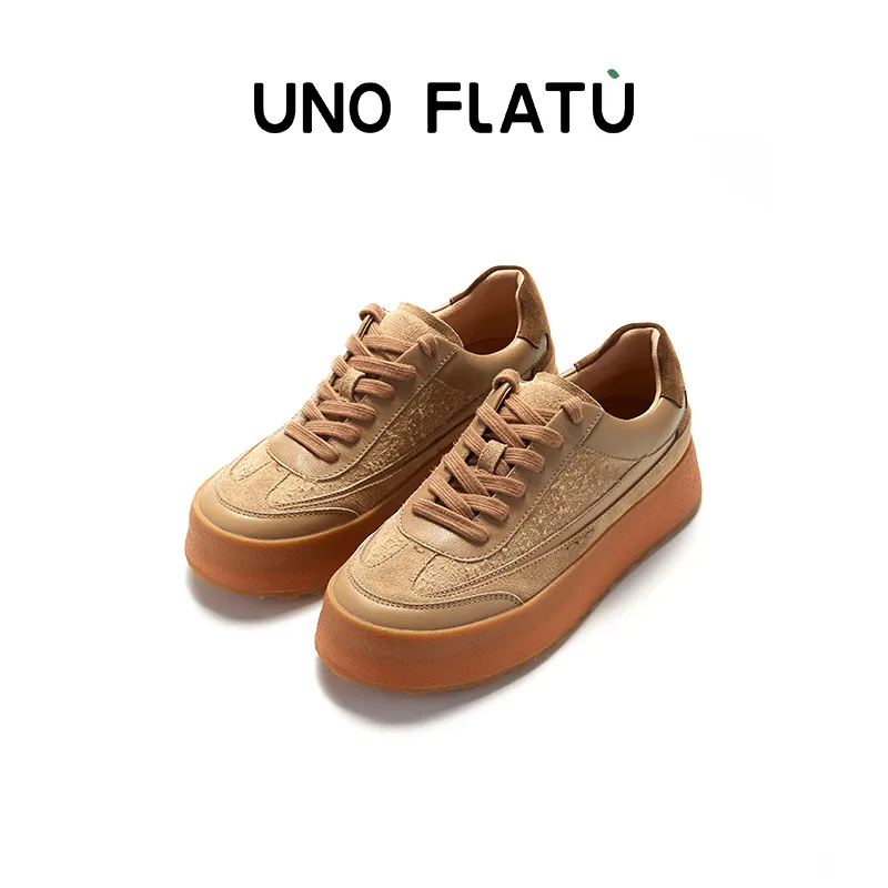 UNO FLATU Gravity Collection Low Top Skateboard Shoes Unisex Terracotta Brown-1