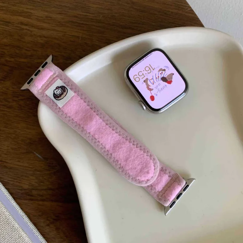 IWabcertoo Watch Band Apple Compatibility 185mm Canvas Material-4