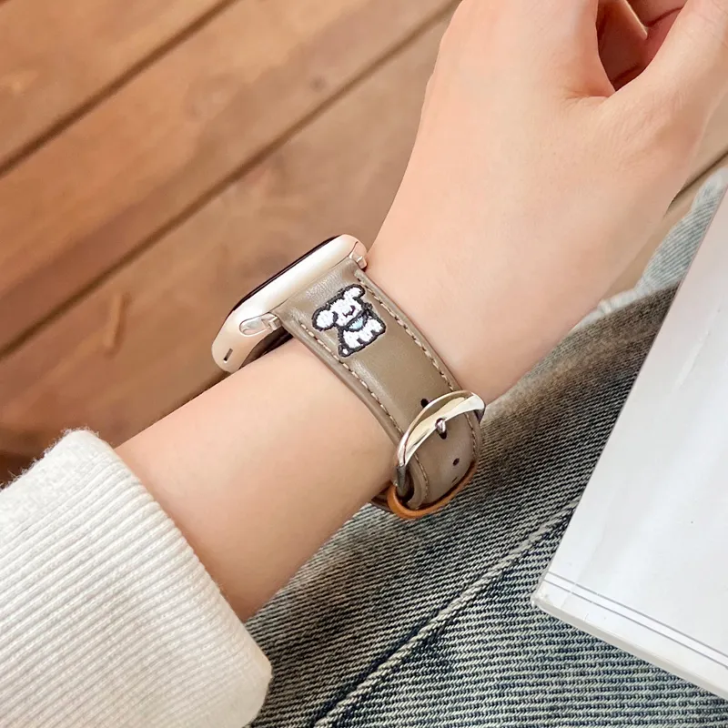 IWabcertoo Apple Compatibility Watch Band Genuine Leather Material-10