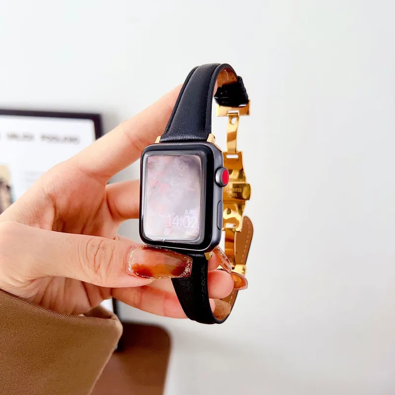 IWabcertoo Apple Compatibility Watch Band Genuine Leather Material-5