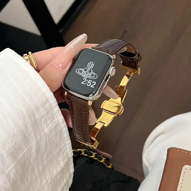 IWabcertoo Apple Compatibility Watch Band Genuine Leather Material-1