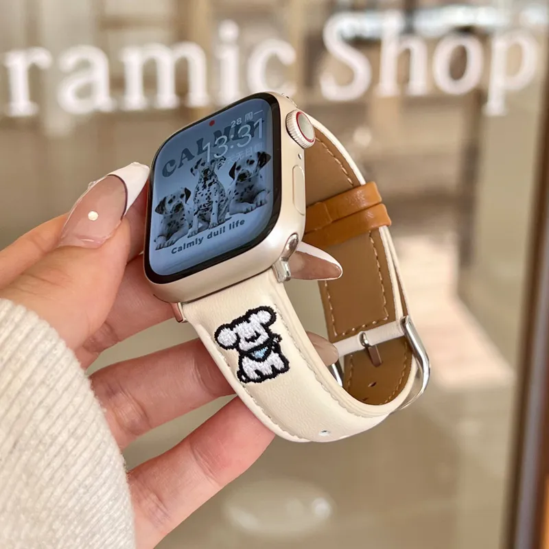 IWabcertoo Apple Compatibility Watch Band Genuine Leather Material-1
