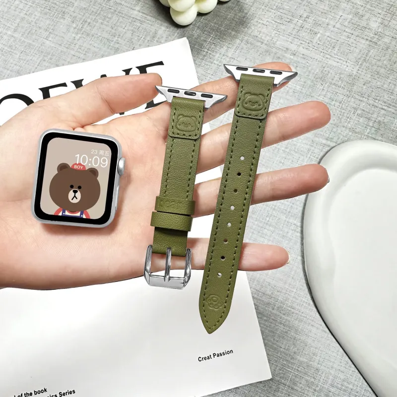 IWabcertoo Watch Band Apple Compatibility Genuine Leather Material-10