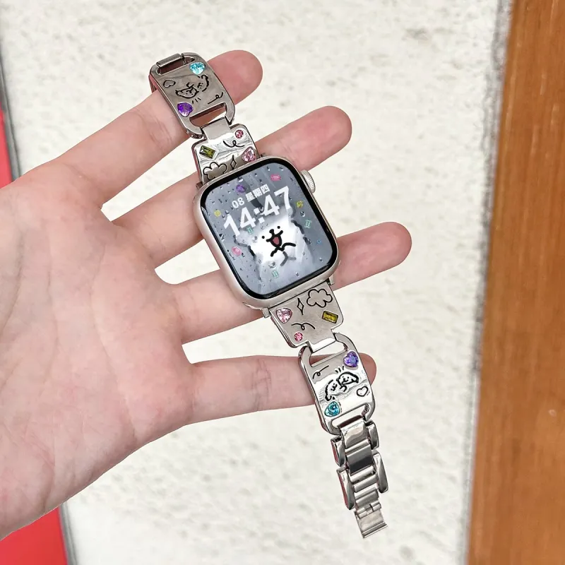 IWabcertoo Watch Band Apple Compatibility 169mm Stainless Steel Material-8