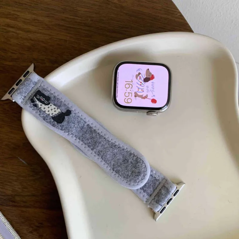 IWabcertoo Watch Band Apple Compatibility 185mm Canvas Material-1