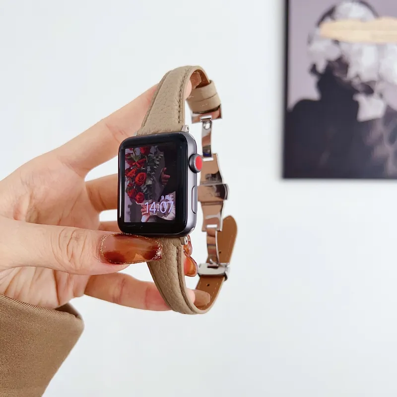IWabcertoo Apple Compatibility Watch Band Genuine Leather Material-11