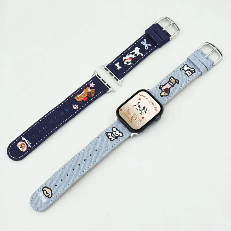 IWabcertoo Apple Compatibility Watch Band 200mm Canvas Material-4