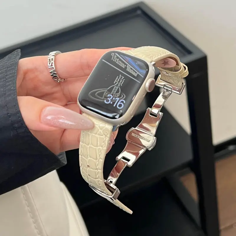 IWabcertoo Apple Compatibility Watch Band Genuine Leather Material-10