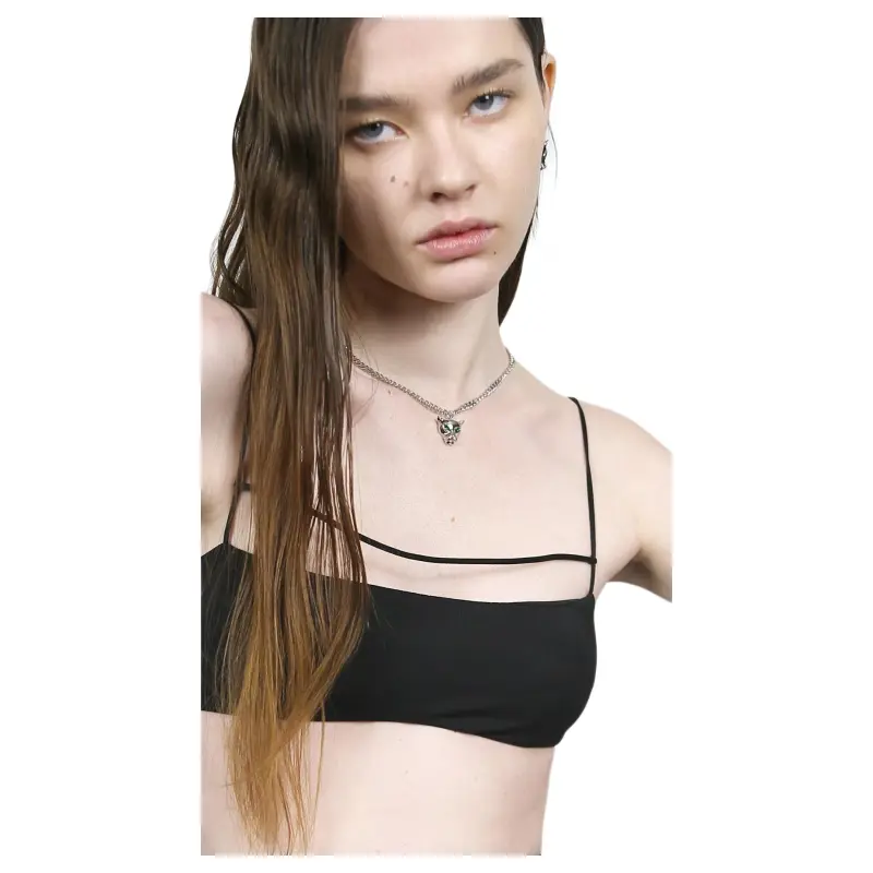 FANGFANGMARCEAU Copper Plated Karat Gold/Zircon Necklaces Unisex-4