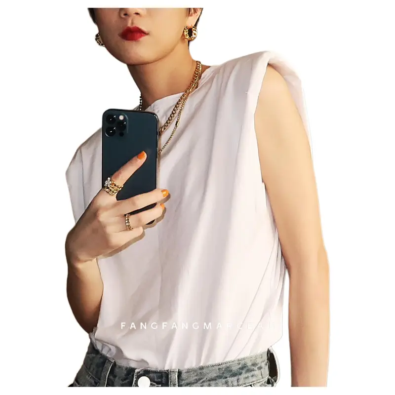 FANGFANGMARCEAU White Gold Plated Copper Necklaces Unisex-1