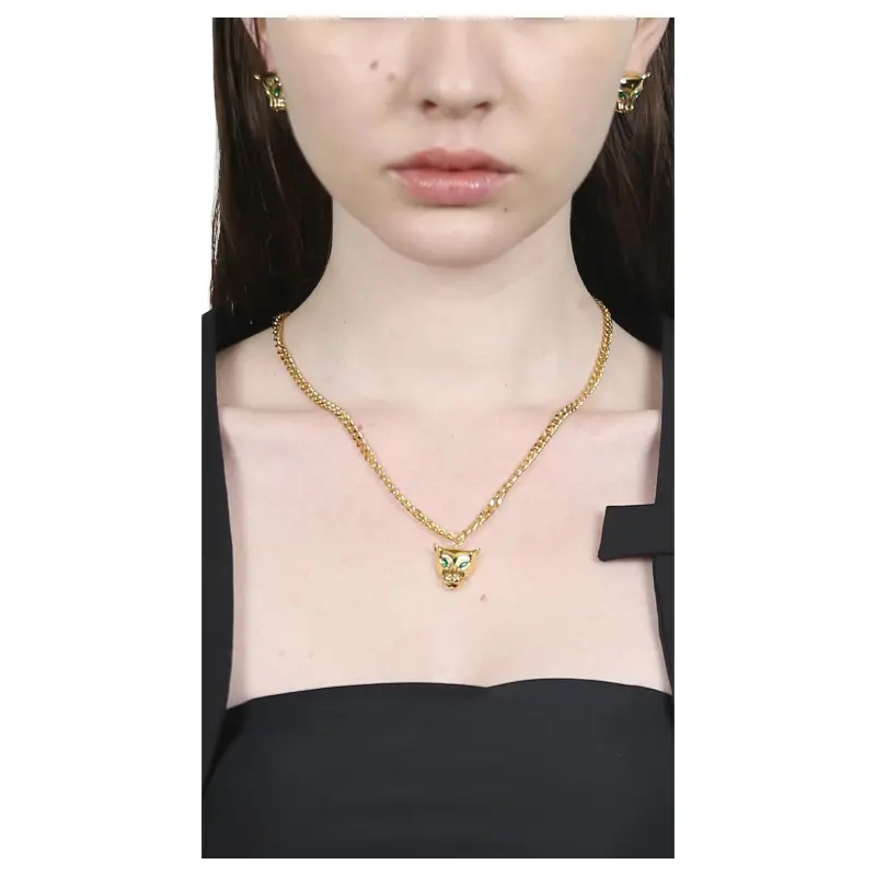 FANGFANGMARCEAU Copper Plated Karat Gold/Zircon Necklaces Unisex-2
