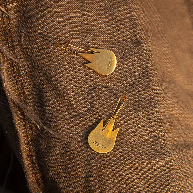 Sundanese Gold Plated Copper Earrings Women's-2
