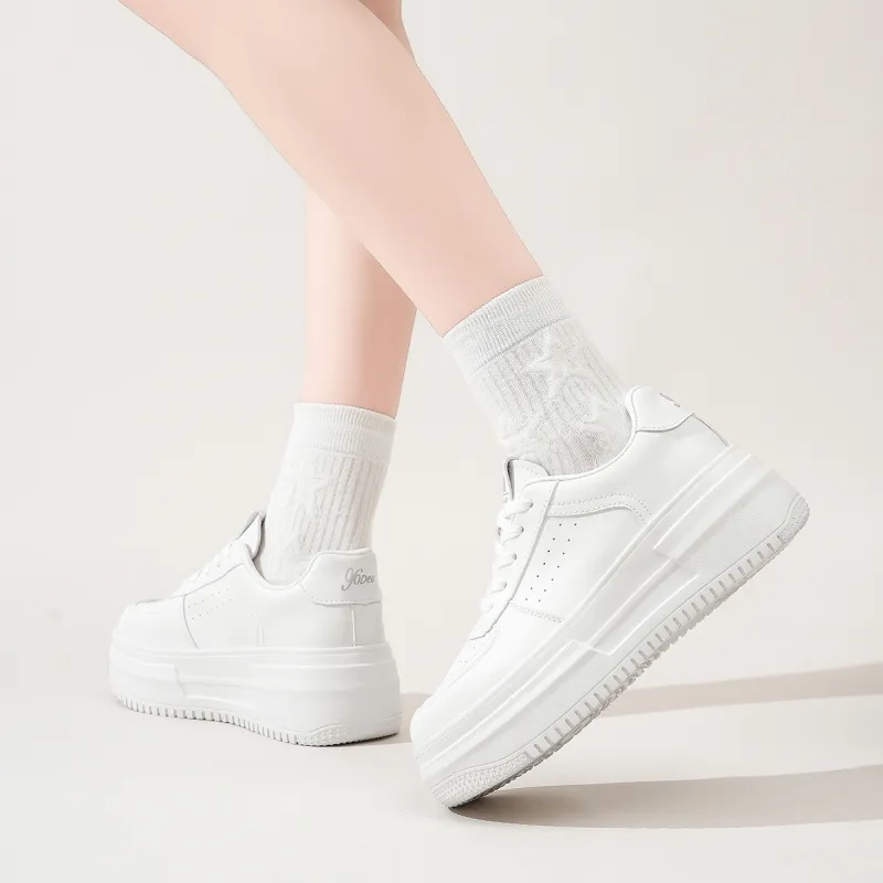 SEMIR Low Top Skateboard Shoes Women's White-4