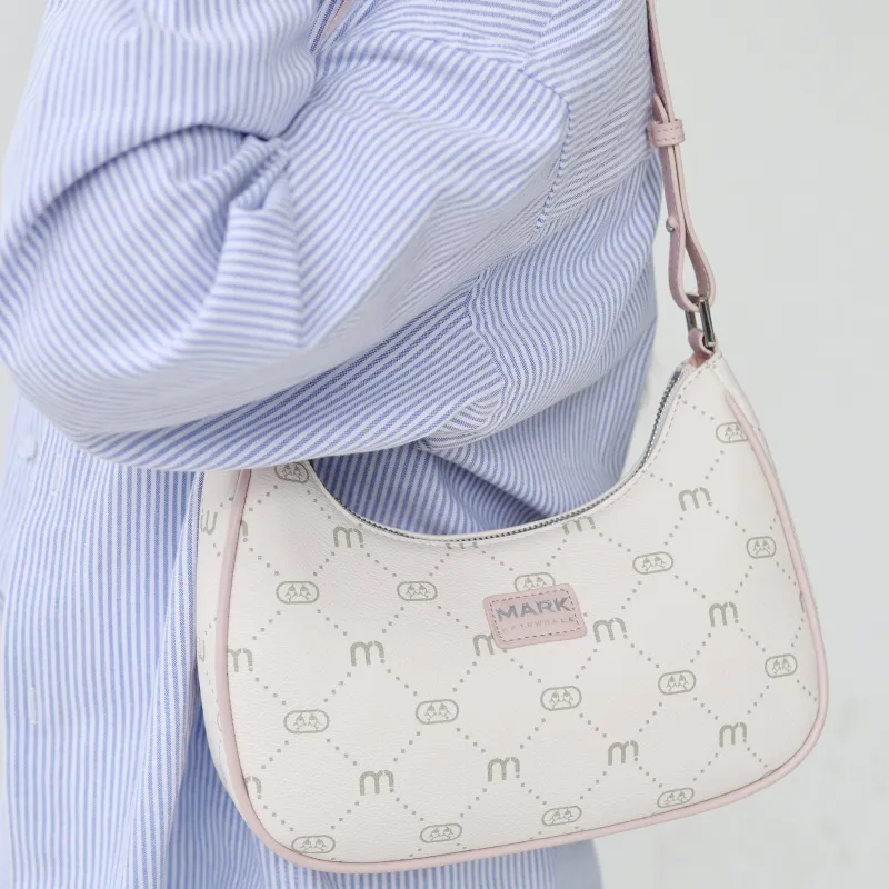 FAIRWHALE Synthetic Leather Shoulder Bag Women's Cherry Blossom Pink-6